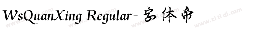 WsQuanXing Regular字体转换
